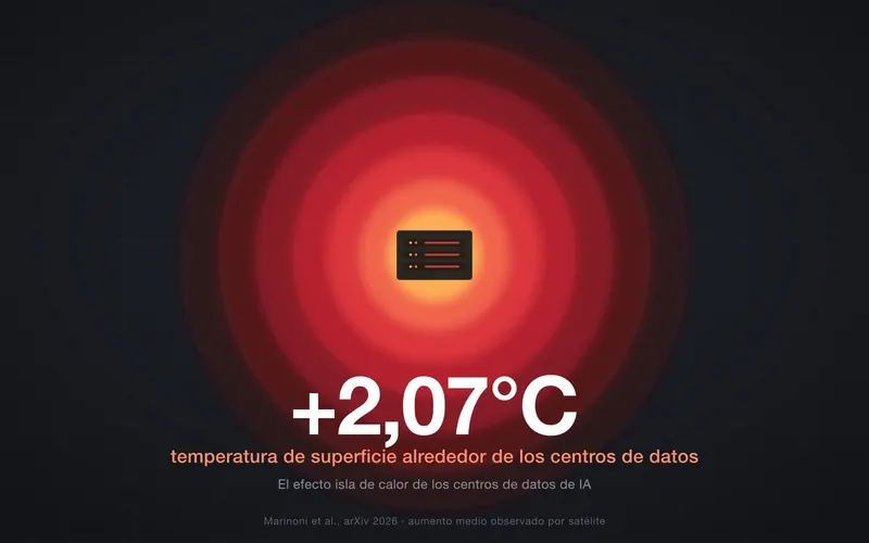 Imagen de portada del artículo «Los centros de datos de IA y la isla de calor: un estudio serio, pero con matices»