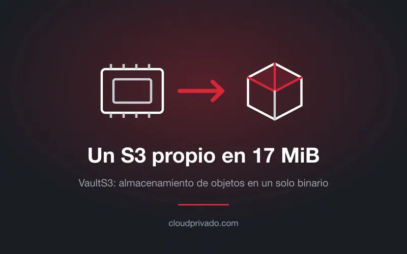 Imagen de portada del artículo «VaultS3: un S3 propio en un solo binario que en reposo ocupa 17 MiB»